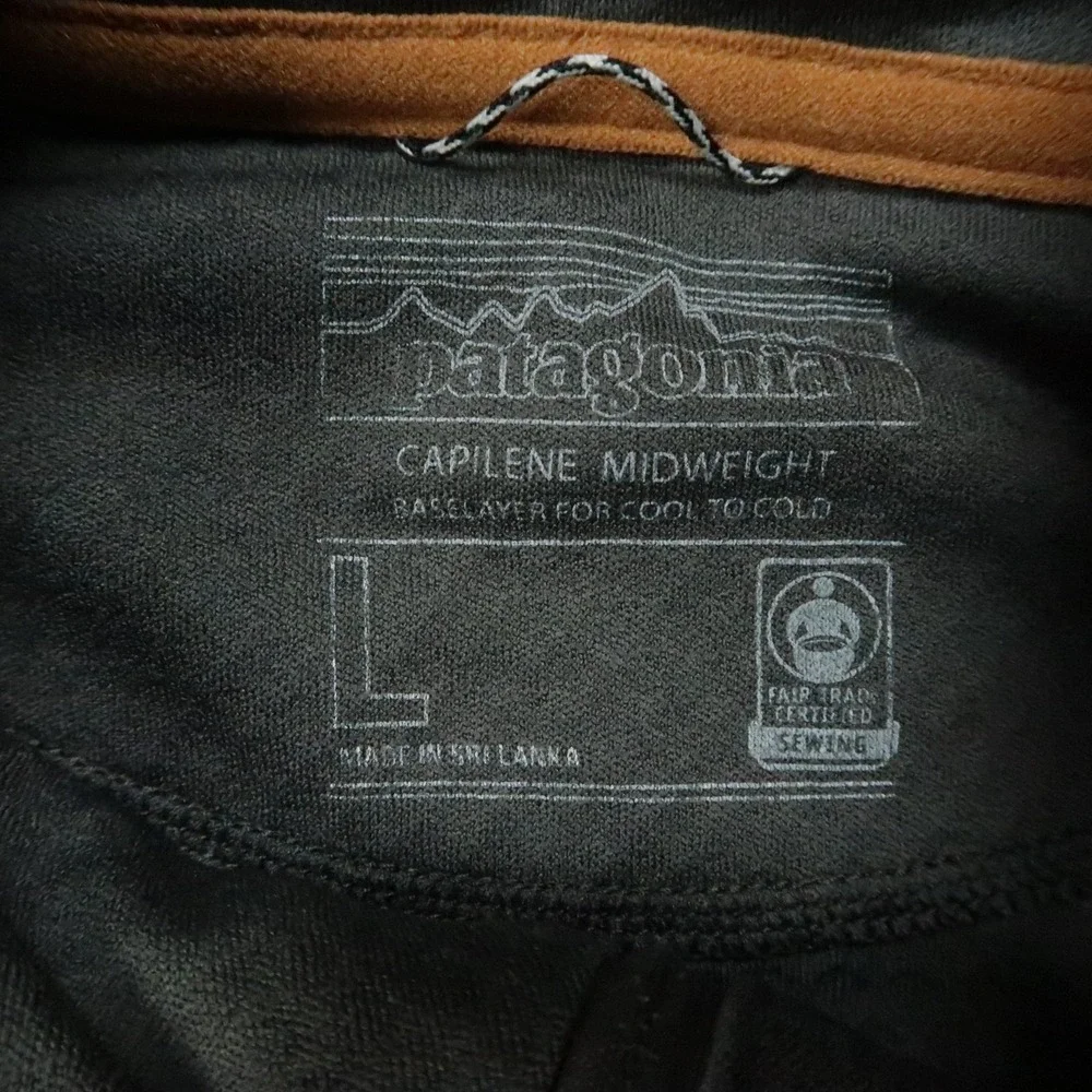 Patagonia Pullover Mens Large Gray Quarter Zip‎ Performance Capilene Midweight